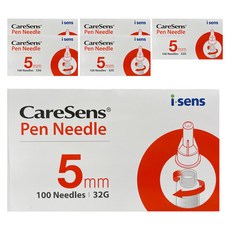 케어센스 멸균주사침 5mm 32G, 100개입, 6개