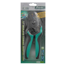 Pro'sKit 寶工 7.5吋Y.O絕緣端子棘輪壓著鉗 CP-751H, 1支