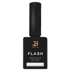 JIN.B 美甲碎鑽膠 閃耀亮片 不飛粉 極薄且均勻, 銀色, 11ml, 1瓶