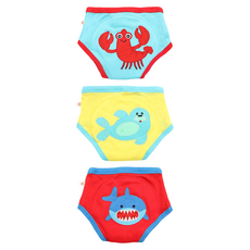 ZOOCCHiNi 訓練褲 3-4歲 3入, 大海夥伴, 1組