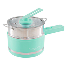 FAmILyLIFE 生活 雙層隔熱美食鍋 FL-256-B 土耳其藍 1.7L, 20cm, 1個