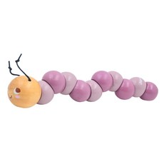 Janod 媽媽法寶 扭扭毛蟲 法國原創設計 活潑美學大膽用色 立體積木 培養孩子觀察力及空間概念, 莫蘭迪紫, 1個