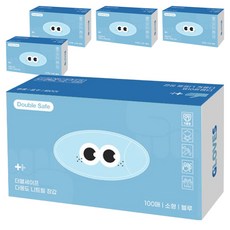 더블세이프 식품용 다용도 니트릴장갑 100p, 블루, 소(S), 5개