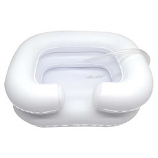 感恩使者 樂惠 充氣式 床上洗頭盆/洗頭槽套裝 PVC材質 柔軟舒適 附蓮蓬頭, 床上洗頭器 白色, 1組