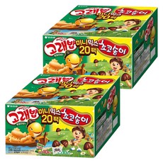 오리온 고래밥 초코송이 미니믹스 과자세트, 고래밥 볶음 양념맛 10p + 초코송이 10p, 2세트