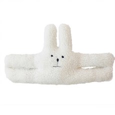 구디푸디 매달려 문닫힘 방지 도어 쿠션 토끼, 화이트, 1개