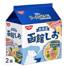 NISSIN 日清 5食拉麵 函館鹽風味, 北海道小麥粉製造, 口感細膩, 北海道產食材湯底, Q彈有嚼勁麵條, 10包