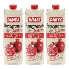 디메스 석류 착즙 주스, 1L, 3개