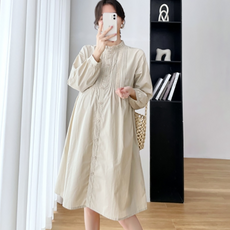 孕婦A字型中長版連身裙