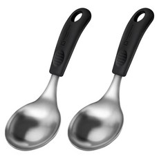 Wagensteiger Schwarz Löffel 迷你湯勺 2入, 2個, 銀色 + 黑色