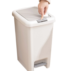 咪咪購物 雙開垃圾桶 10L 灰色 - 腳踏式雙開設計 簡約時尚, 210 x 350 x 274mm