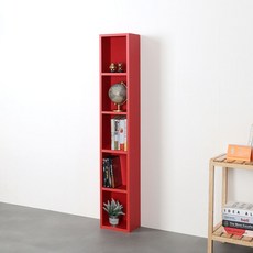 타워형 틈새 DVD 수납장 5칸, 레드