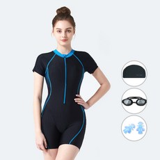 베이직엘르 여성용 반전신 실내수영복 4종 세트 BEF-W102K