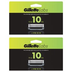 Gillette 吉列 Labs 深層清潔皂條刮鬍刀片, 2盒, 10入