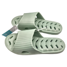 舒筑 緩壓排水浴室拖鞋, 綠色, 1雙