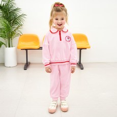 MARI N MORI 兒童線條亮點拉鍊上衣下著套裝