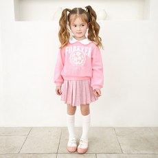 女童款Forever Daisy大學T + 格紋裙套裝