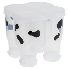 Basilic 貝喜力克 乳牛造型奶粉盒, 輕巧攜帶 專利設計 Q版造型奶粉分裝盒, 顏色隨機, 1個