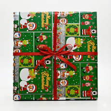 뽀로로 크리스마스 비닐 증착롤 포장지 53cm x 12m, 메리그린, 4개