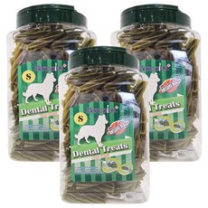 Boneplus 超效螺旋六星潔牙棒 S 口腔保健, 1kg, 3桶, 天然草本