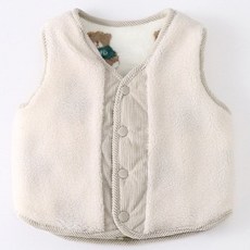 Arbe 兒童款 泰迪熊絨 雙面背心