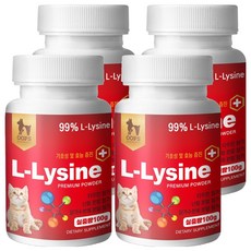 웁스 반려동물 플러스 영양제, 100g, 엘라이신, 4개