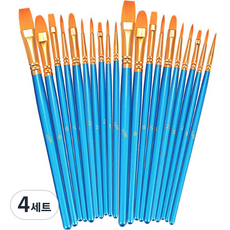 OON 워터컬러 수채화 아트붓 블루, 4세트, 10종