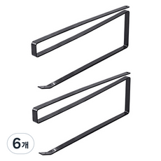 간편한 다용도 키친타올 홀더 걸이, 블랙, 6개