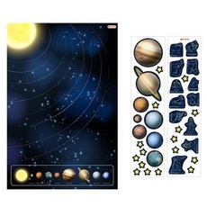 Magnetopia 夜光磁鐵太空海報組 40 x 60cm, 36個, 1組