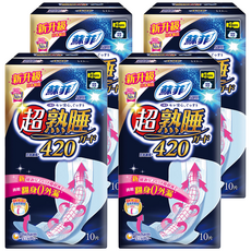 SOFY 蘇菲 彈力貼身超熟睡 衛生棉, 42cm, 10片, 4包