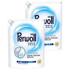 퍼울 화이트 세탁세제 겸용 리필, 2개, 1.7L