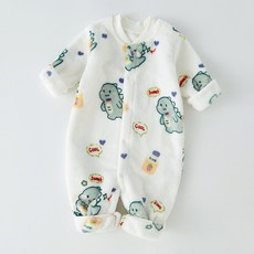 Bebeniz 兒童全開扣刷毛長袖連身衣