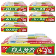T.KI 白人 台灣公司貨 雙氟鈣牙膏牙刷組 牙刷款式隨機, 6組, 660g