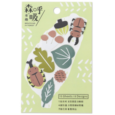 重點便利貼 / 甲蟲, 1入, 15入, 多色