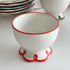 善良生活 花卉早午餐甜點碗馬克杯, 紅色, 1個