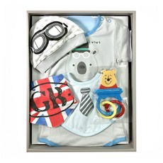 vivibaby 帥氣飛行熊領巾包屁衣禮盒組