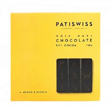 PATISWISS 帕蒂西 85%極致黑巧克力片 70g 醇濃滑順, 1片