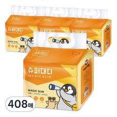 SUPER DADDY Mr.Peng魔法纖薄黏貼型尿布 男女通用, 大號 (L), 408張