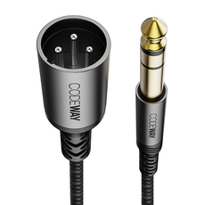 CODEWAY XLR(M)公頭轉5.5母頭轉接線 專業音頻連接線 3m, SAXM5, 黑色, 1條
