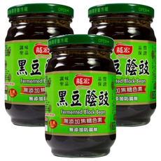 龍宏 黑豆蔭豉，無添加焦糖色素 無添加防腐劑, 400g, 3罐