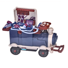 PLAYFUL TOYS 頑玩具 3IN1滑行火車家家酒 醫具 可收納可騎乘 醫生玩具/兒童禮物 2.7kg, 滑行火車家家酒 醫具 多色, 1組
