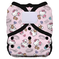 THiRSTiES 魔鬼氈防水尿布兜 SANRIO聯名款 適用於1 (3-8kg) 100%聚酯纖維, Hello Kitty Dear Bear, 1件