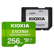 KIOXIA 鎧俠 EXCERIA HIGH ENDURANCE HC UHS-I microSD記憶卡+SD轉接卡組, 256GB