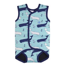 Splash About BabyWrap 包裹式保暖泳衣, M(51 x 42cm), 海洋鯨魚