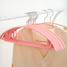JMIL 防滑無痕衣架, 粉紅色, 10個