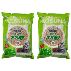 KOCHO 可嬌 NEO抗菌消臭凝結貓砂 檜木砂 6L, 1.3kg, 2包