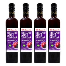 味榮 有機蘋果醋 糖無添加, 500ml, 4瓶