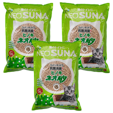 KOCHO 可嬌 NEO抗菌消臭凝結貓砂 檜木砂 6L, 1.3kg, 3包