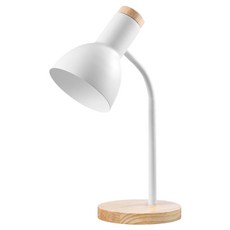 Kinyo 原木質感檯燈 PLED-424, 白色 + 原木色