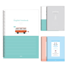 PENPIA 女童印花英文筆記本, 隨機發貨, 5個